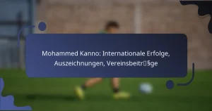Mohammed Kanno: Internationale Erfolge, Auszeichnungen, Vereinsbeiträge